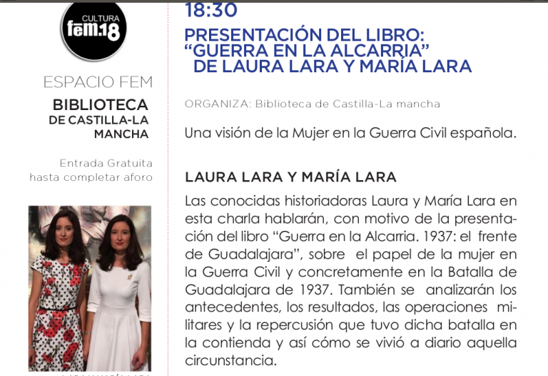 «La mujer en la Guerra Civil» en la Biblioteca de Castilla-La Mancha por el 8 de marzo